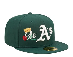New Era 59Fifty MLB Oakland Athletics Crown 9X Champs Green Fitted Hat 60243482 - Bild 1 von 14