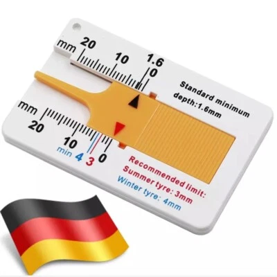 Reifenprofilmesser Auto PKW 0-20mm Werkzeug Profiltiefen Messgerät Tiefenmesser - Bild 1 von 4