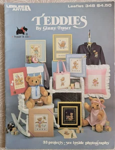 Teddies by Ginny Fraser cross stitch booklet by Leisure  Arts - 10 cute designs - Picture 1 of 2