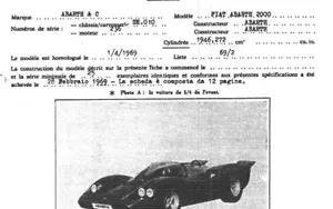FIAT ABARTH 2000 SE.010 FICHE HOMOLOGATION IN PDF FILE FORMAT (0238) - Foto 1 di 1