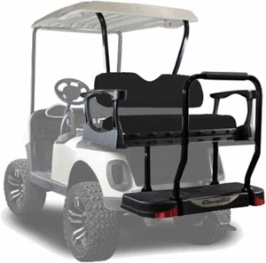 Genesis 250 Flip Rear Seat Kit |Standard Black Cushions |E-Z-GO RXV Golf Cart - Picture 1 of 5