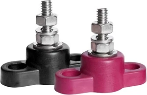 1/4" Single Stud Battery Junction Posts Block, Heavy Duty Power and Ground Junct - Picture 1 of 2