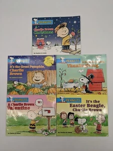Vintage Peanuts Charlie Brown Charles M. Schulz Lot of 5 Little Simon - GREAT - Bild 1 von 5