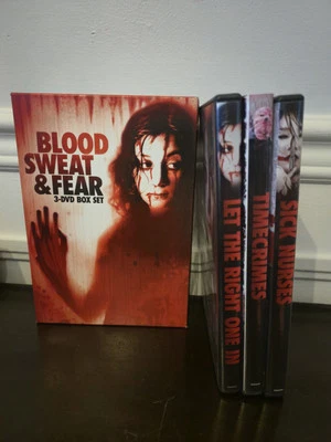 Blood Sweat & Fear Horror 3-DVD Sick Nurse/ Time Crimes / Let The Right One In Foto 1 de 4