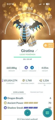 ✨ Giratina Brillante / Suerte Garantizada 100%✨ Foto 1 de 2