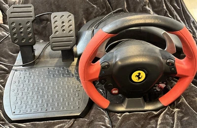 Xbox One Thrustmaster Ferrari 458 Spider Racing Steering Wheel & Pedal TESTED - Image 1 of 4