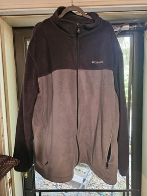 Columbia Sportswear Full Zip Fleece Jacket Black/Gray Mens 3XT XXXL TALL 3XL EUC - Image 1 of 4