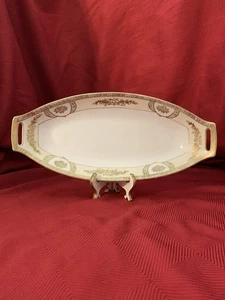 Noritake Antique Celery Server/Relish Dish Gold Trim Floral Pattern 12” Japan - Picture 1 of 18