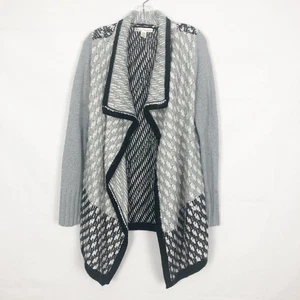 Cárdigan para mujer Kaisely mezcla de lana frente abierto cascada talla mediana - Imagen 1 de 10