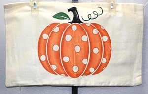 Herbst Tupfen Kürbis Kissenbezug Größe 11" x 19" Neu ohne Etikett - Bild 1 von 2