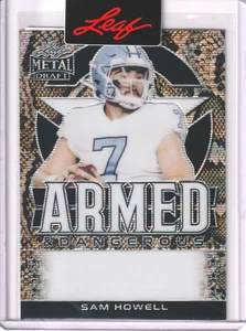 2022 Leaf Metal Draft Sam Howell Armed & Dangerous 1/1 Proof - Bild 1 von 2