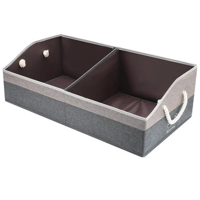 Cesta de juguetes grande para perros con asa, caja de juguetes plegable para perros para sala de estar,... Foto 1 de 4