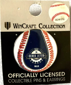 NY YANKEES PIN DEREK JETER SALÓN DE LA FAMA CORTE DE BÉISBOL 2020 COOPERSTOWN - Imagen 1 de 2