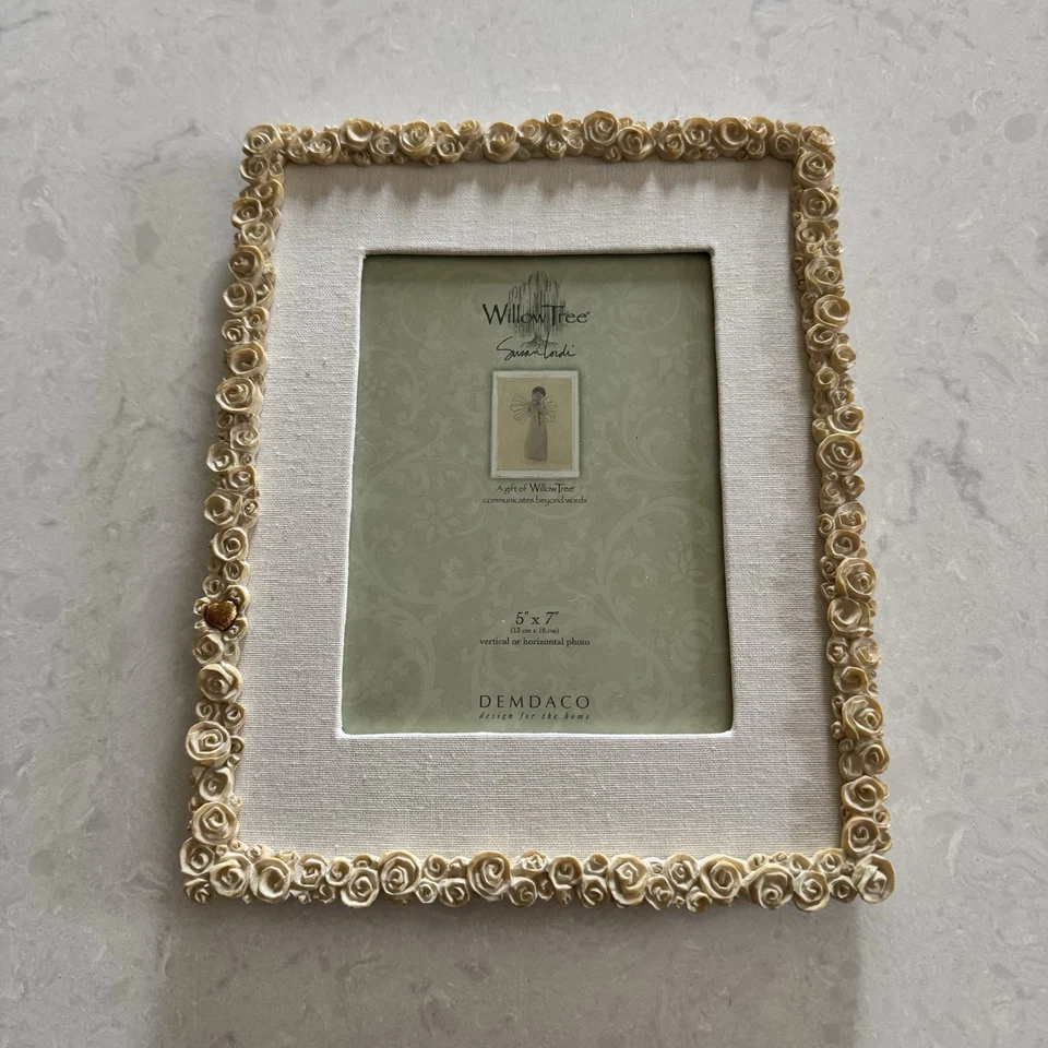 PICTURE FRAME Willow Tree - New Roses Design– Susan Lordi 4x6 Photo By Demdaco - Image 1 of 4