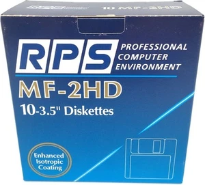 Verkaufe NEU 10er Pack RPS MF 2HD Floppy Disk 1,44MB noch versiegelt - Bild 1 von 4