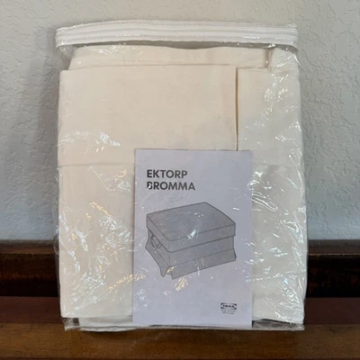 IKEA EKTORP Bromma Footstool Cover BLEKINGE WHITE  Ottoman Slipcover Unused EC - Image 1 of 4