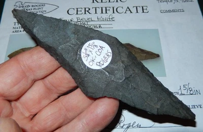 CUCHILLO HARAHEY GRANDE E IMPRESIONANTE ENCONTRADO OKLAHOMA 5-1/4" CON CERTIFICADO DE AUTENTICIDAD DWAIN ROGERS C127 Foto 1 de 4