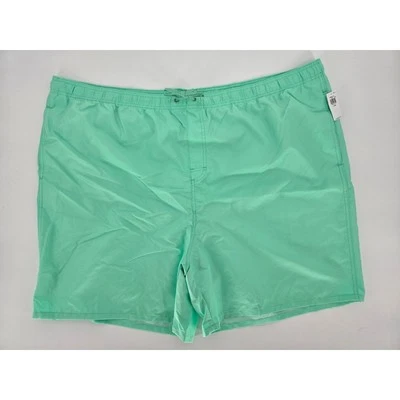 Bañador verde sutil liso forrado de malla 7 pulgadas entrepierna azul marino antiguo para hombre 4XL nuevo Foto 1 de 4