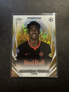 2023-24 Topps Chrome UEFA Ultimate Stage Gold /50 Amankwah Forson Rookie RC - Picture 1 of 2