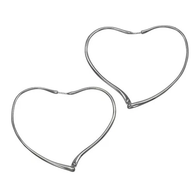 TIFFANY&Co. Piercing de aro grande corazón abierto plateado 925 11 g para mujer Foto 1 de 4