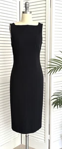 GF Ferre Italy Size 44 / 8 Fitted Sheath Timeless Little Black Dress - Picture 1 of 8