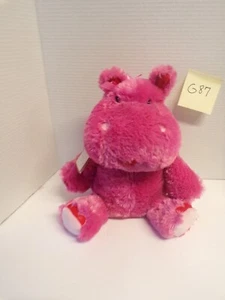Hallmark Lola Rosa Hipopótamo Peluche Hipopótamo San Valentín Habla Orejas Movibles con Etiquetas - Imagen 1 de 5