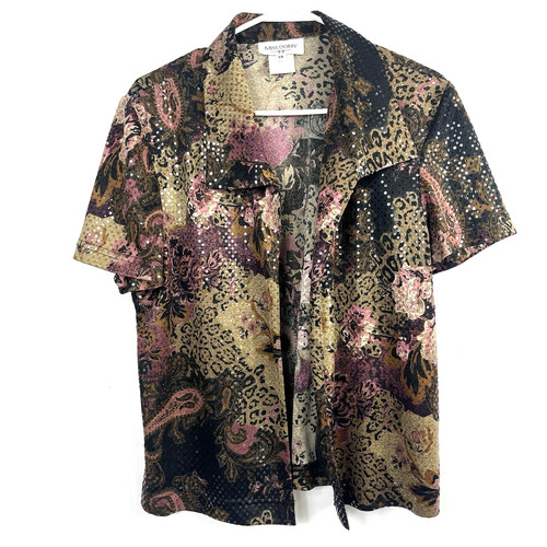 VETEMENTS Paisley donna Miss Dorby colletto marrone oro rosa nero panna floreale leopardato 14