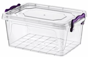 HobbyLife Clear Plastic Rectangle Flat Multibox 2 Litres Ideal For Storing Safe - Picture 1 of 3