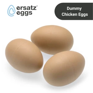3 X Weighted Dummy Chicken Eggs | Encourage Hen Broodiness & Easy Egg Collection - Picture 1 of 11