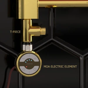 Gold Dual Fuel Terma Moa Kit Thermostatic Electric Element With GOLD T-Pieces - Picture 1 of 7