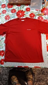 Columbia Sportswear Shirt Large Red Mens Omni-Wick Advanced Evaporation AM6844 - Picture 1 of 4