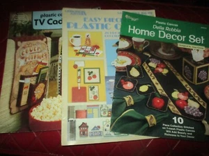 Vintage LOT Of THREE Plastic Canvas BOOKLETS #11- 1985 to 2001 - Picture 1 of 7