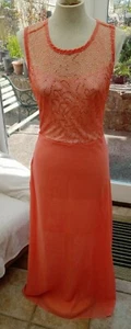 Vicabo nagelneu schönes pfirsichfarbenes Damen Abendkleid Spitze Oberteil und Futter Gr. M - Bild 1 von 3