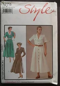 Style 1275/Misses Knopf vorne Kleid Größen 8-12 ungeschnitten Nähmuster - Bild 1 von 2