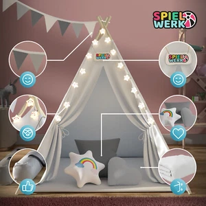 B-Ware Kindertipi Snow White Spielzelt Kinder Zelt Tipi Kinderzimmer Spielzeug - Bild 1 von 1