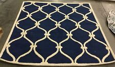 NAVY / IVORY 6' X 6' Square Back Stain Rug, Reduced Price 1172654306 CAM710M-6SQ