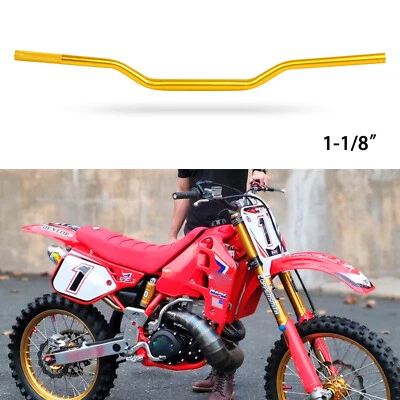 Gold 1-1/8" 28mm Fat Handlebar Rise Tracker Bar For Honda CR 85R 125R 250R 500R - Image 1 of 4