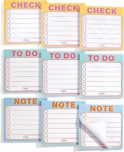 Mr. Pen- to Do List Sticky Notes, 3"x3", 9 Pads, 450 Sheets, Yellow, Green, Blue - Picture 1 of 5
