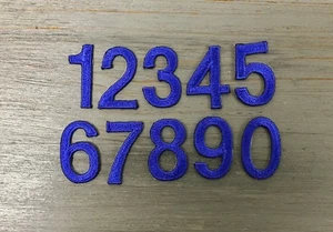 Blue - 1" Numbers - Your Choice - Iron on Applique/Embroidered Patch - Picture 1 of 2
