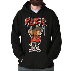 Cool Urban Streetwear Flex Drip Teddy Bear Hoodie Hooded Sweatshirt Men Women - Picture 1 of 7