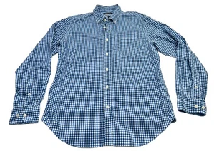 Banana Republic Button Down Hemd Herren Large Grant Fit Gingham Blau Weiß - Bild 1 von 16