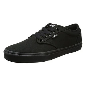 VANS Atwood Para Hombre Entrenadores de Patinador de Lona Zapatos Lisos con Cordones Plimsolls Negro - Imagen 1 de 8