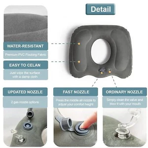 Orthopädischer Sitzkissen Hämorrhoiden Anti Dekubitus Sitzring Aufblasbar Kissen - Bild 1 von 2