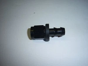 #8AN FEMALE SWIVEL TO 1/2 HOSE BARB FUEL ADAPTER BLACK - Picture 1 of 1