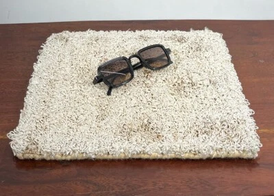 Handmade Brown Placemat Solid Accent Table Mat Bohemian Kitchen Viscose Rug - Image 1 of 4