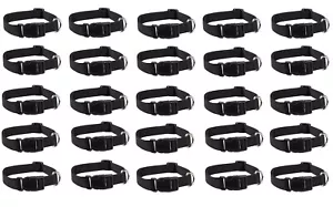 Paquetes a granel de collar de perro de nailon negro refugio veterinario de rescate 4 tamaños ajustables - Imagen 1 de 126