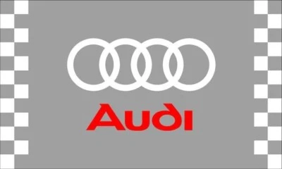 Audi Checkered Racing 3x5 pies bandera coche carreras espectáculo garaje pared taller Foto 1 de 2