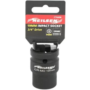 Neilsen 3/4" Drive Standard Shallow Square Metric Single Impact Socket 19mm - Picture 1 of 2