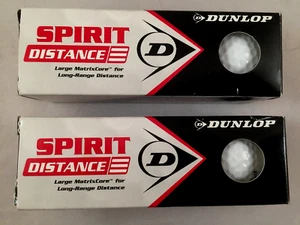 2 pack DUNLOP SPIRIT DISTANCE GOLF BALLS - 3 PACK EACH - Total 6 Balls NEW - Picture 1 of 2