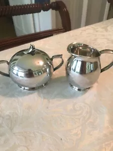 Sterling Silver Sugar and Creamer, Rolf Bratland, Made in Denmark, Circa 1946 - Picture 1 of 4